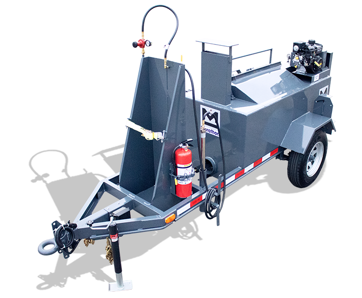 DF100PT 100 gallon trailer-mounted direct-fired propane asphalt melting kettle