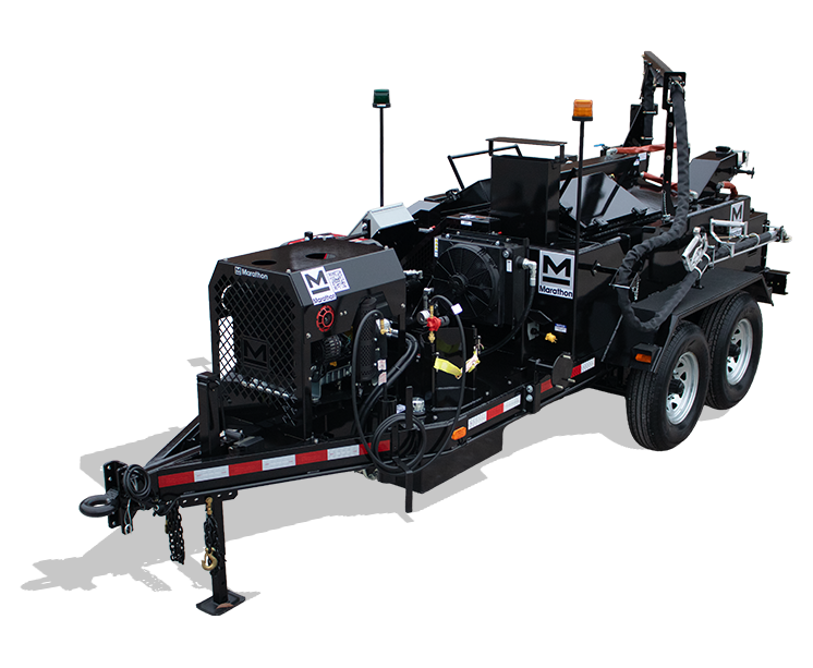 KERA270BRE-EP 270 gallon trailer-mounted oil-jacketed kettle with electrically-heated hose and External Pump System