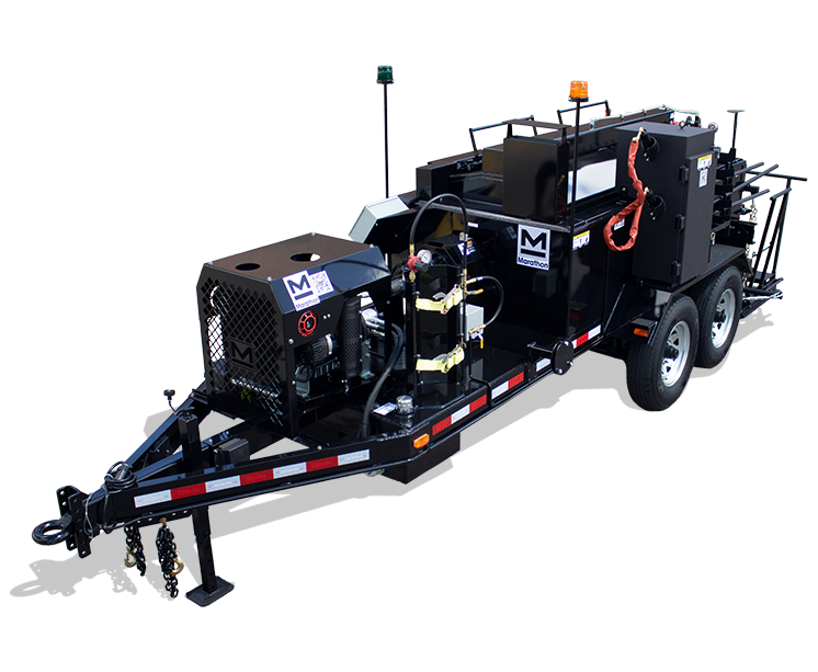 MM350ADT 350 gallon mastic mixer - diesel auger drive trailer mount