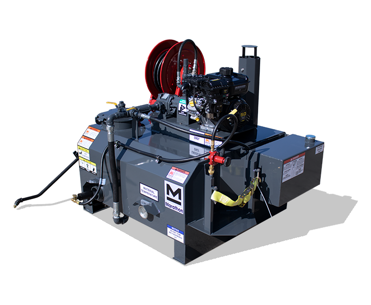 TPS115PS 115 gallon skid-mounted tube-fired hot tack emulsion sprayer