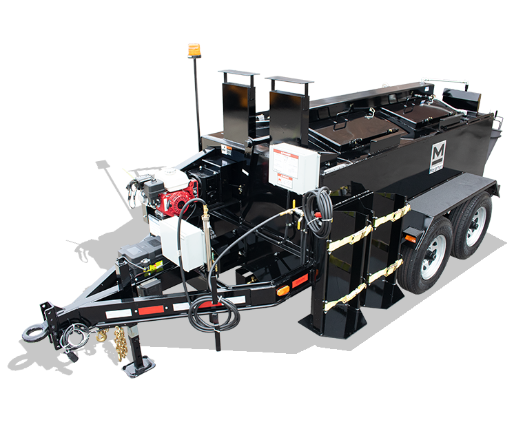 UCMK370PT 370 gallon trailer-mounted propane-fired oil-jacketed gravity pour cracksealing melting kettle