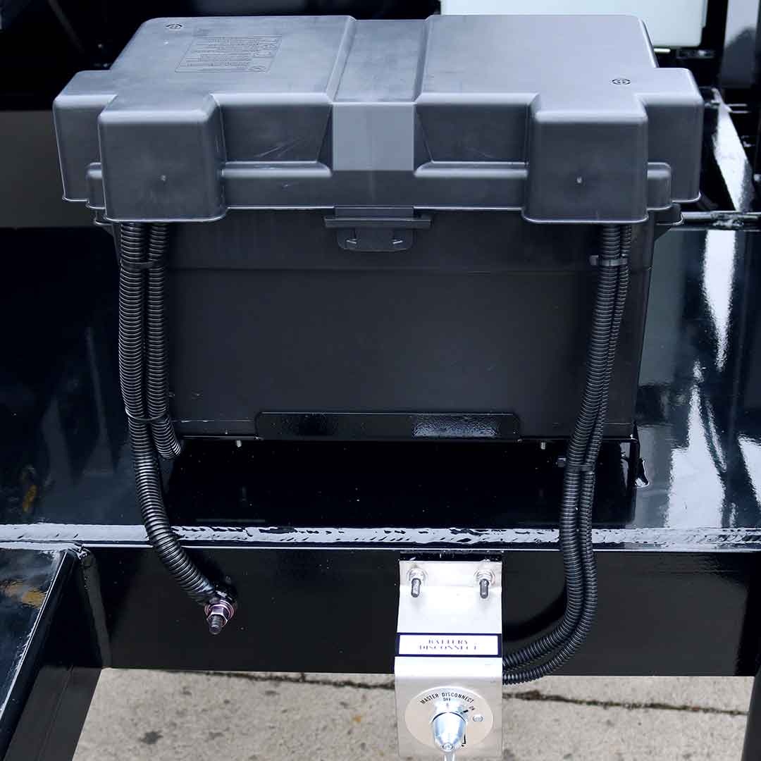 12 Volt DC battery in weatherproof box