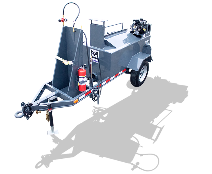 DF100PT 100 gallon trailer-mounted direct-fired propane asphalt melting kettle