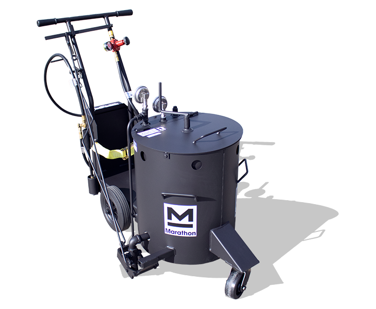 KERA10 10 gallon trailer-mounted oil-jacketed kettle with electrically-heated hose