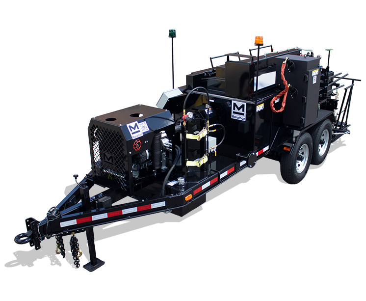 MM350ADT 350 gallon mastic mixer - diesel auger drive trailer mount