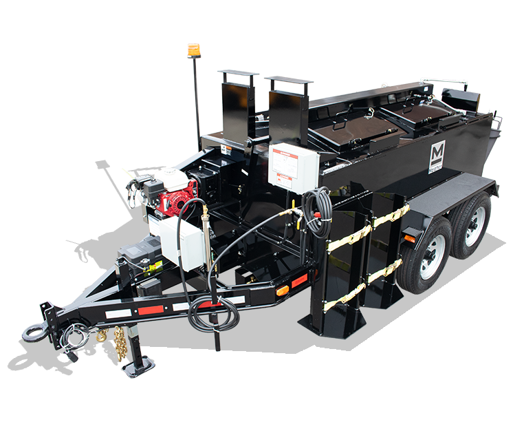 UCMK370PT 370 gallon trailer-mounted propane-fired oil-jacketed gravity pour cracksealing melting kettle