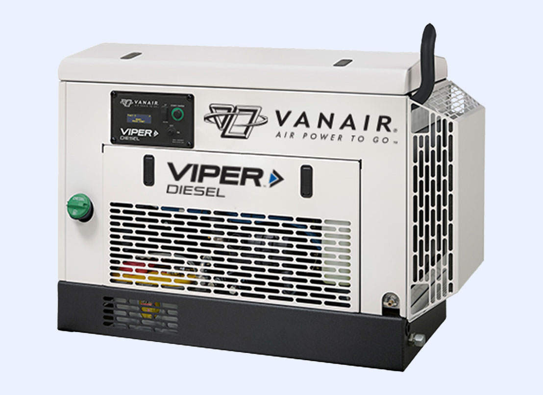 Viper portable diesel powered air compressor