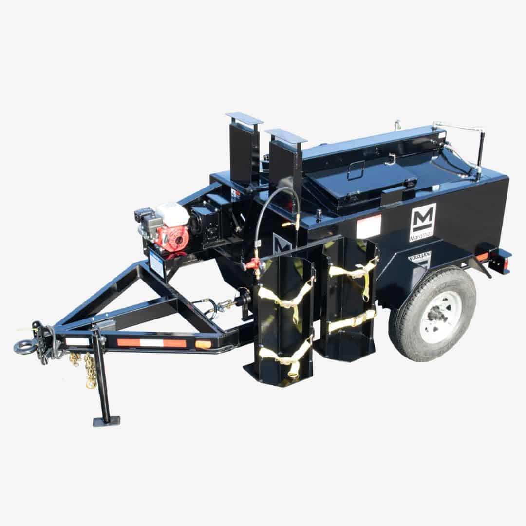 UCMK230PT 230 gallon trailer-mounted propane-fired oil-jacketed gravity pour crack-sealing melting kettle
