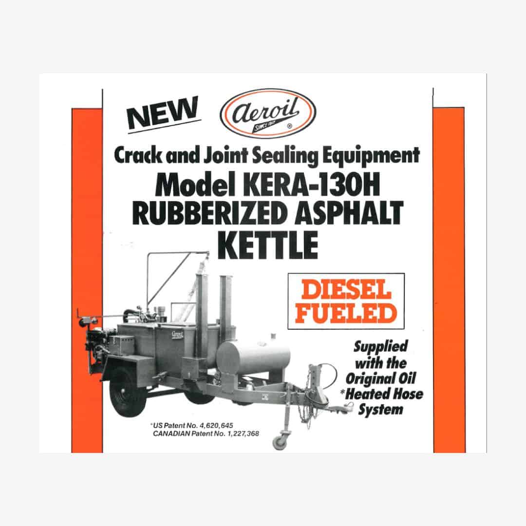 Aeroil Products newspaper clipping of Kera-130H Rubberized Asphalt Kettle