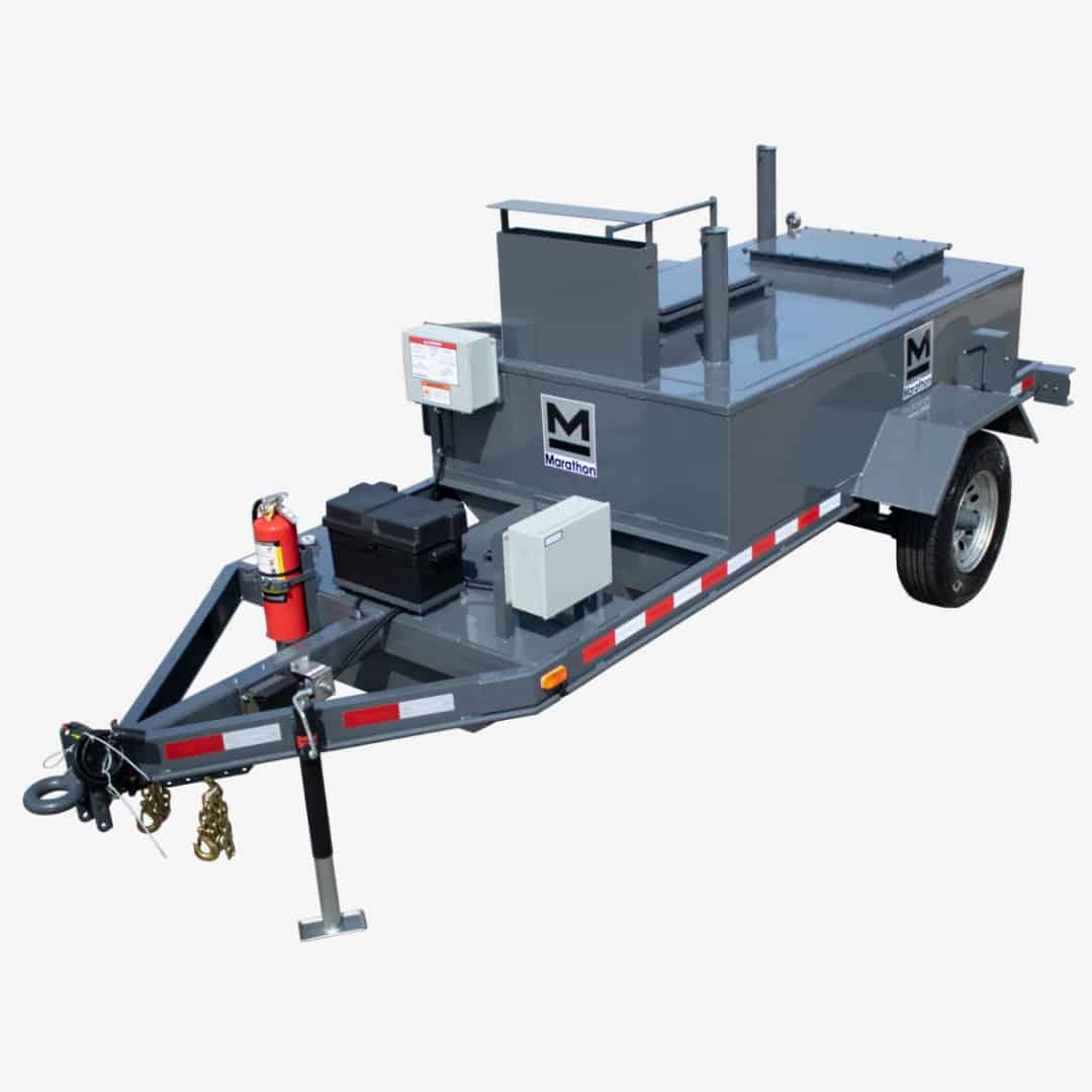 KEB260DT propane under fired trailer mounted 260 gallon tack emulsion sprayer kettle