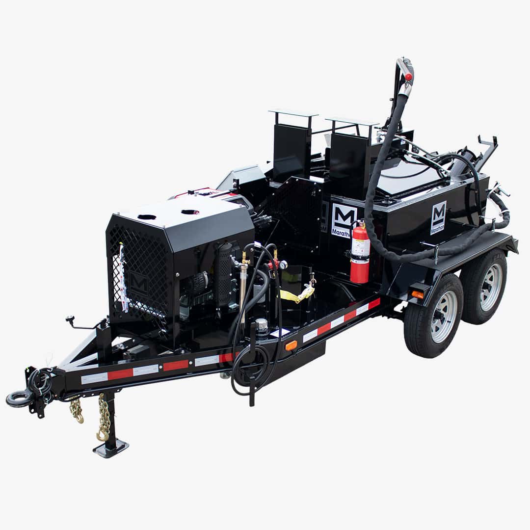 KERA180BRE 180 gallon trailer-mounted oil-jacketed kettle with electrically-heated hose