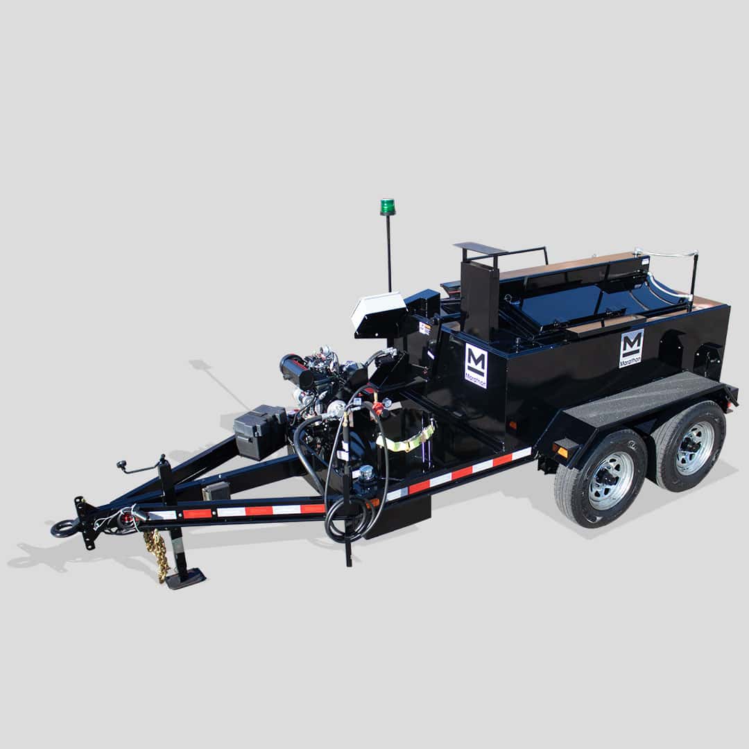 UCMK230DT 230 gallon trailer-mounted diesel-fired oil-jacketed gravity pour crack-sealing melting kettle