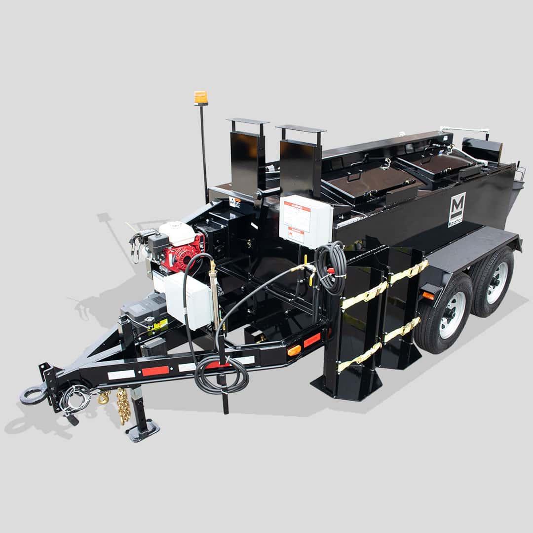 UCMK370PT 370 gallon trailer-mounted propane-fired oil-jacketed gravity pour crack-sealing melting kettle