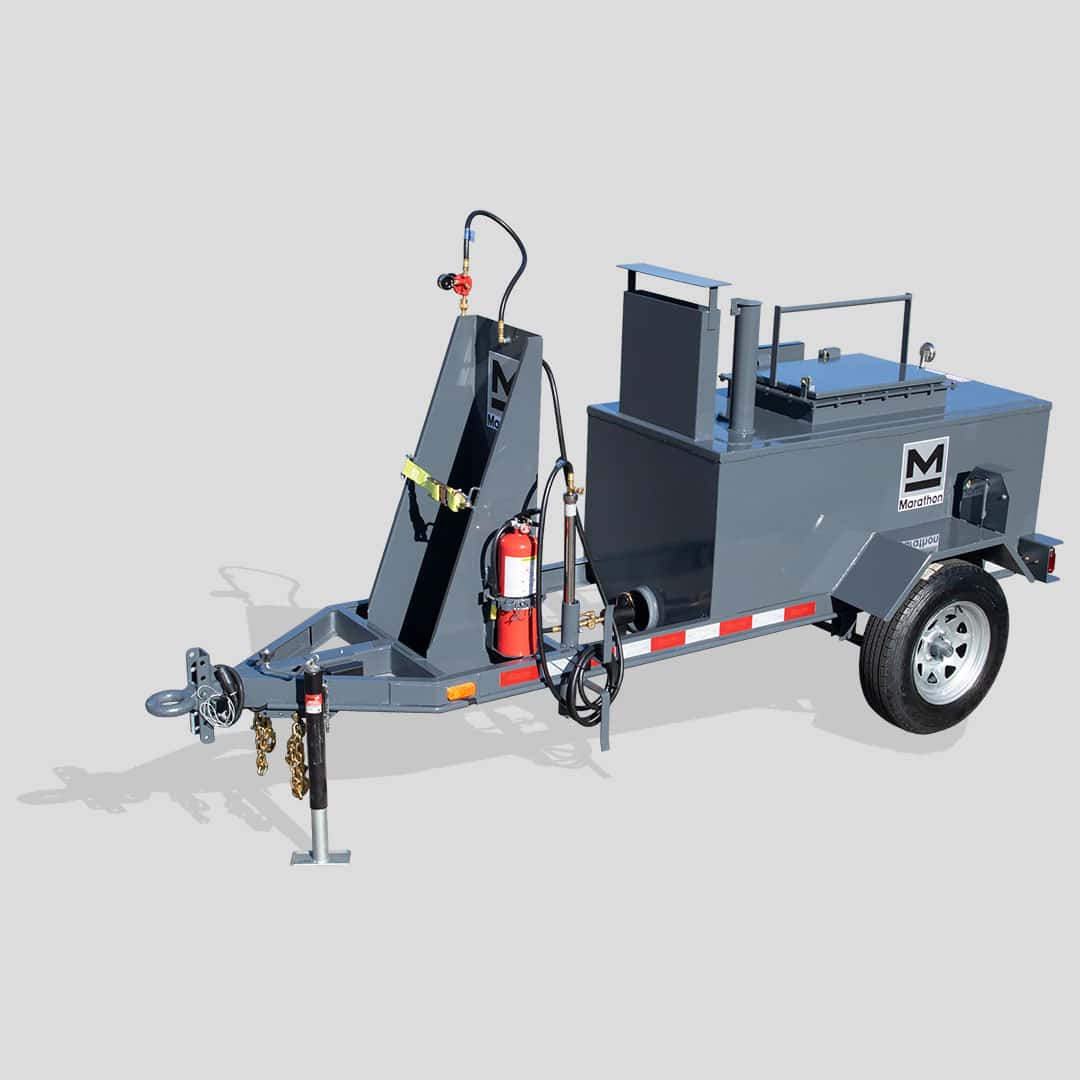 KEB115PT propane under fired trailer mounted 260 gallon tack emulsion sprayer kettle