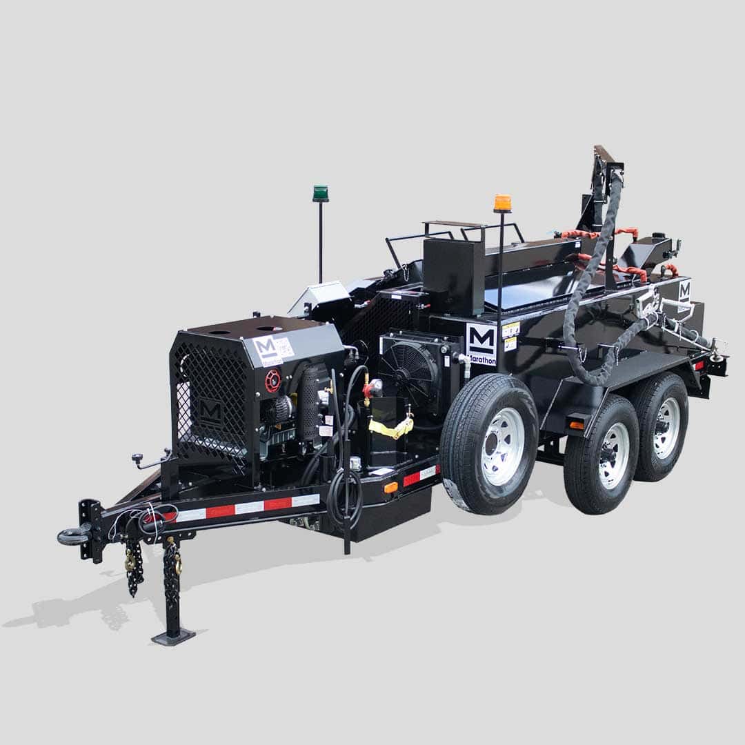 KERA370BRE-EP 370 gallon trailer-mounted oil-jacketed kettle with electrically-heated hose