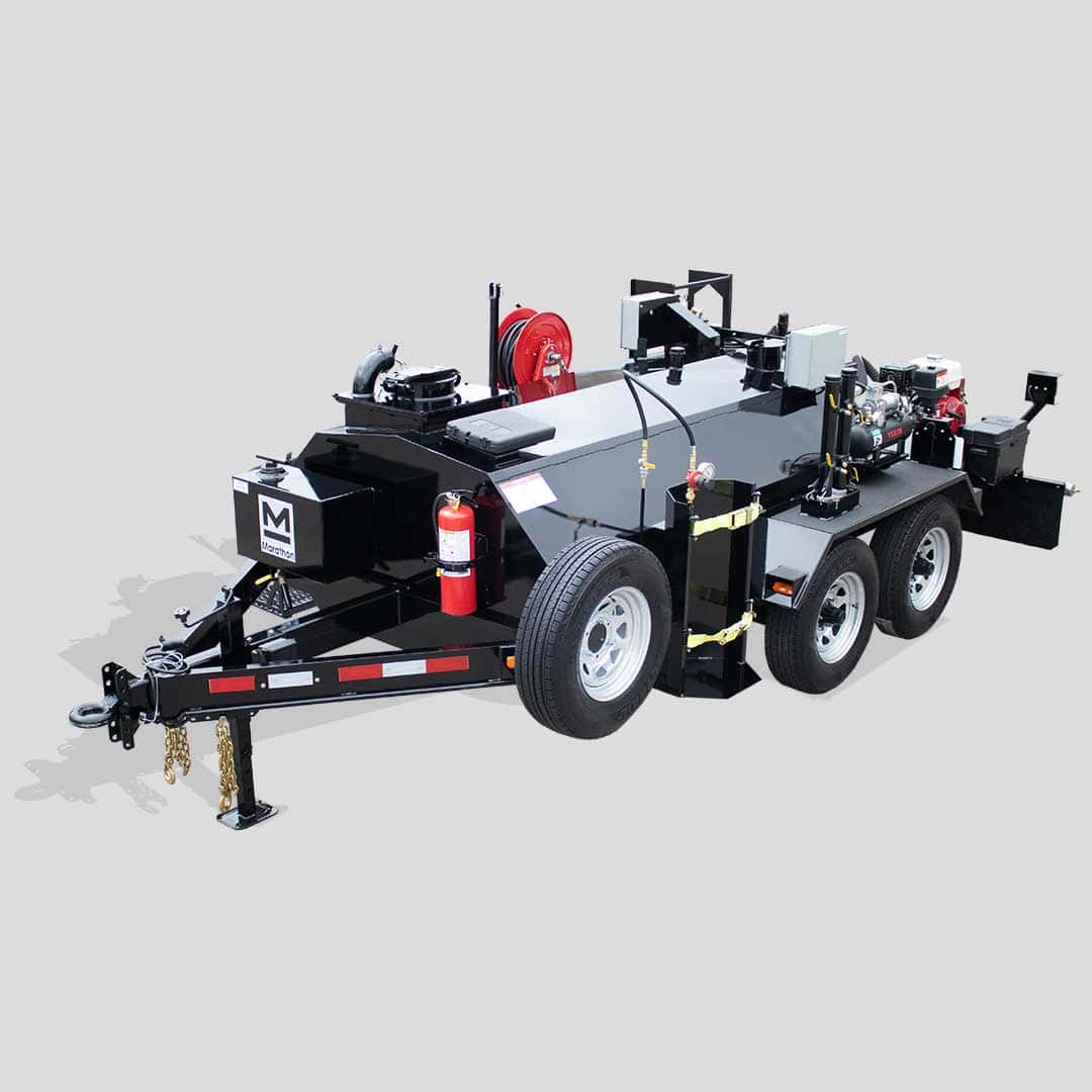 LD600PT propane tube-fired trailer-mounted 600 gallon insulated hot tack asphalt distributor